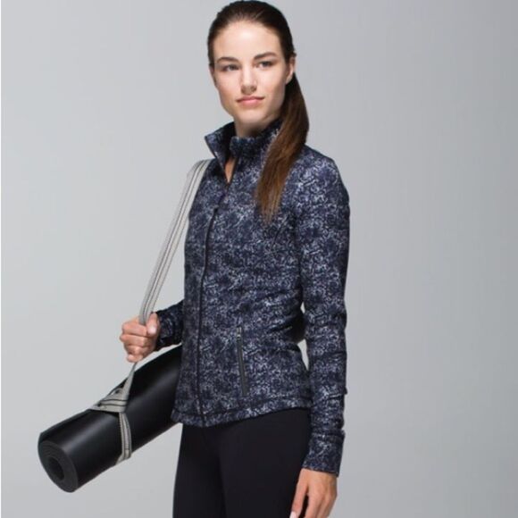 Lululemon Size 2 Forme Jacket Full Zip Black Purple‎ Blue - Picture 1 of 12